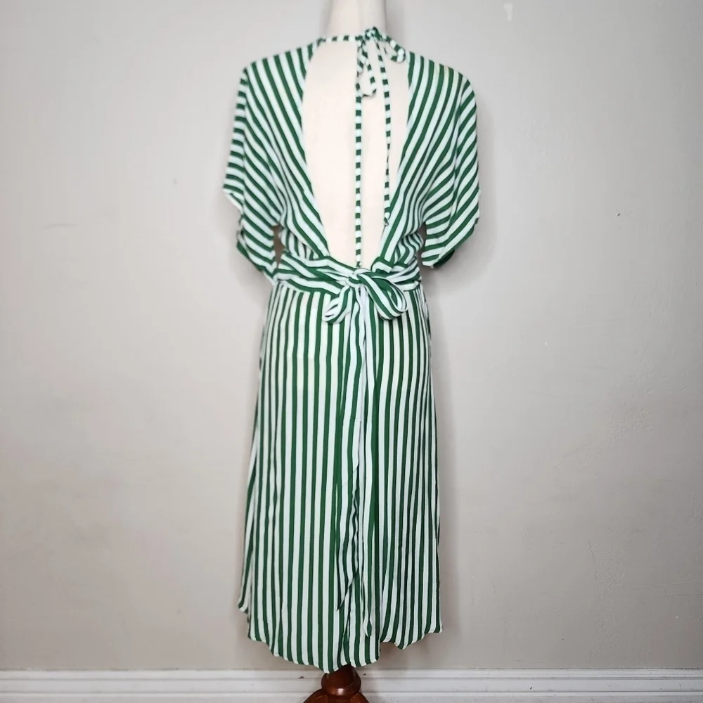 NWT Faithfull The Brand Milan Midi‎ Striped Dress Size Medium - Picture 3 of 14